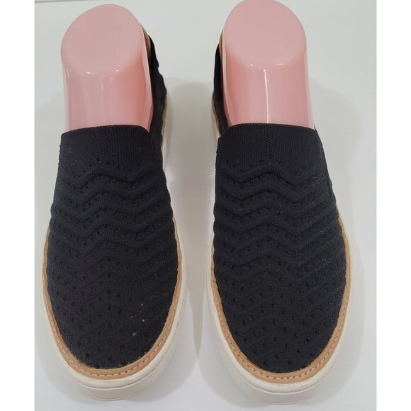 UGG Sammy Chevron Black Flats Knit Casual Comfort Slip On Women Sneaker 8,5 - Picture 5 of 9